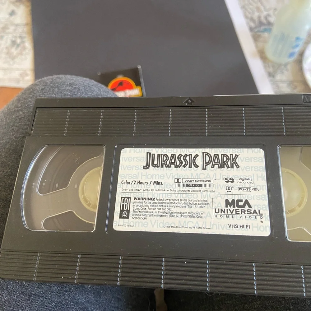 Jurassic Park VHS Tape - Black